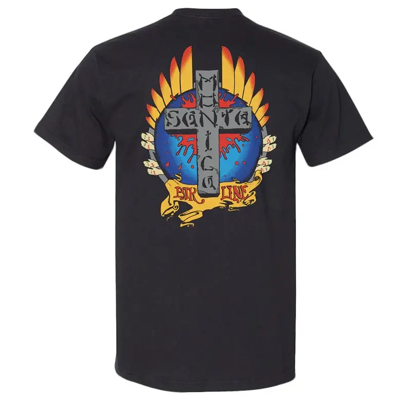 Santa Monica Airlines (Sma) Stigmata Short Sleeve Black T-Shirts 1