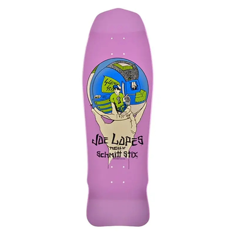 Schmitt Stix 10" X 30" Joe Lopes Crystal Ball Modern Concave Purple Dip Skateboard Deck 1