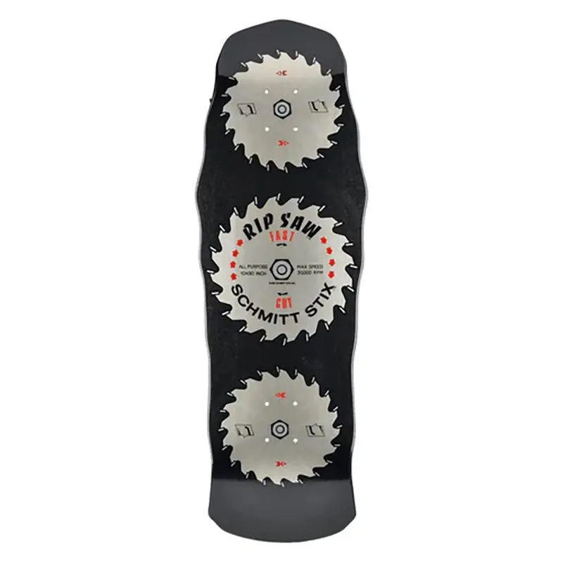 Schmitt Stix 10" X 30" Ripsaw Modern Concave Black Dip Skateboard Deck 1