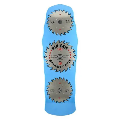 Schmitt Stix 10" X 30" Ripsaw Modern Concave Turquoise Dip Skateboard Deck 1