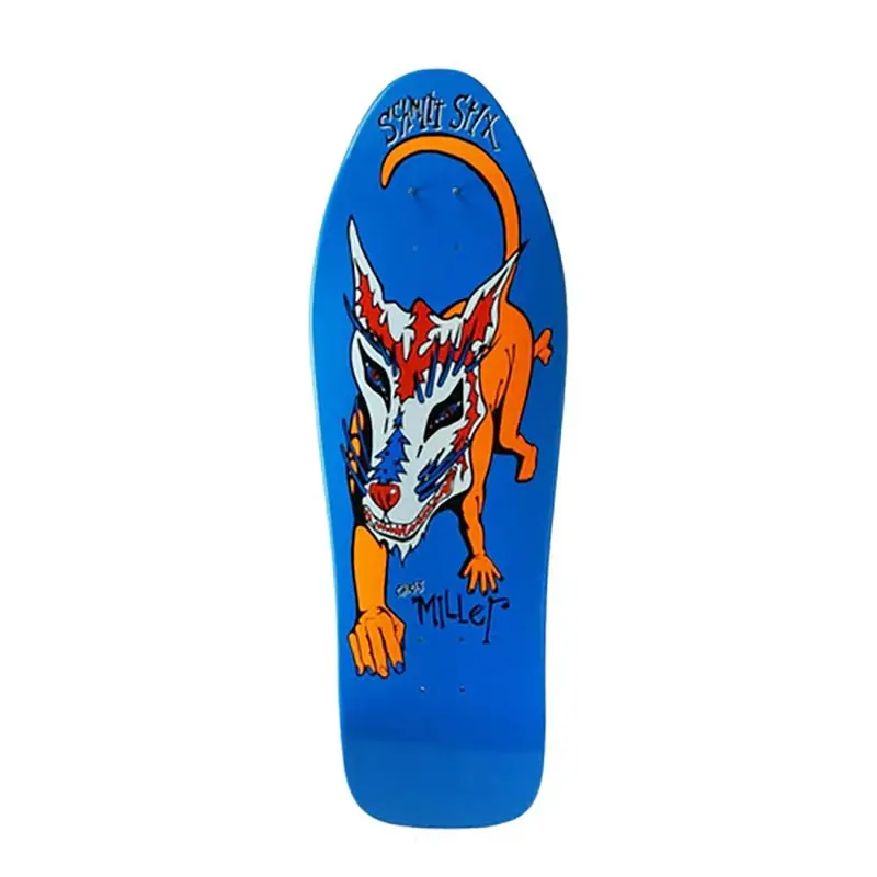 Schmitt Stix 10" X 31.875" Chris Miller Large Dog Re-Issue Blue Dip Skateboard Deck 1