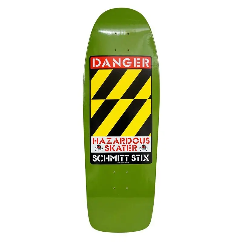 Schmitt Stix 10.125" X 30.5" Danger (Army Green) Skateboard Deck 1