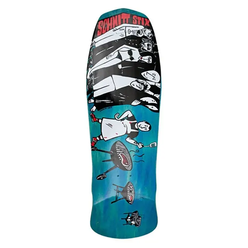 Schmitt Stix 10.125" X 31" Joe Lopes Bbq Modern Concave Blue Stain Skateboard Deck 1