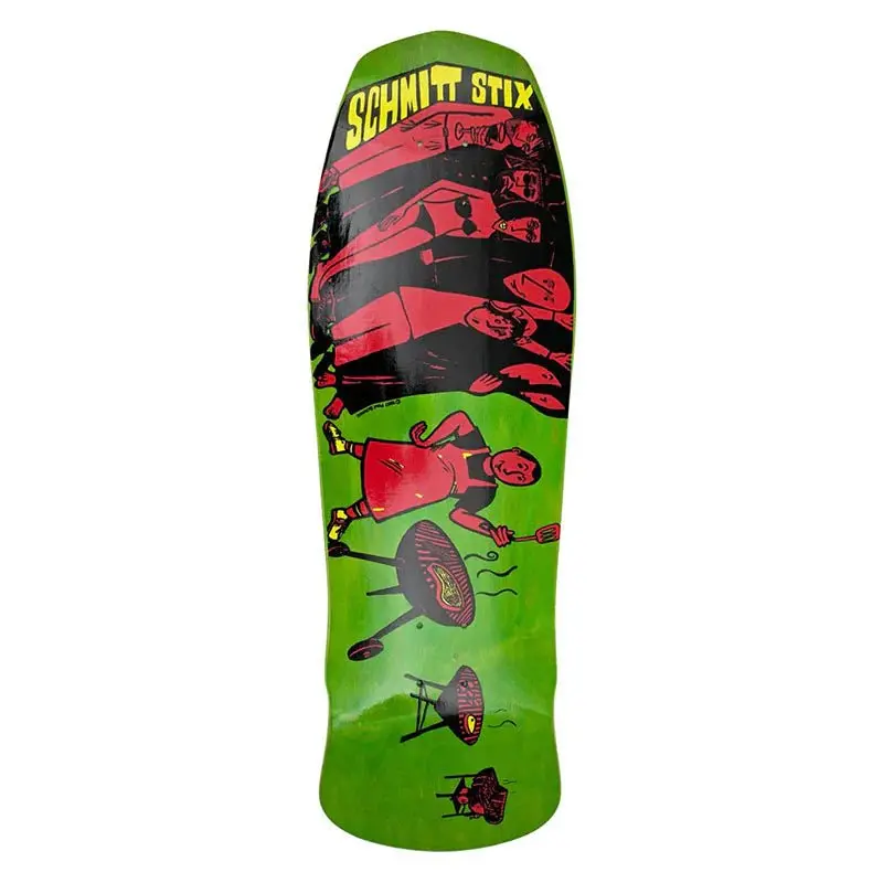 Schmitt Stix 10.125" X 31" Joe Lopes Bbq Modern Concave (Lime Stain) Skateboard Deck 1