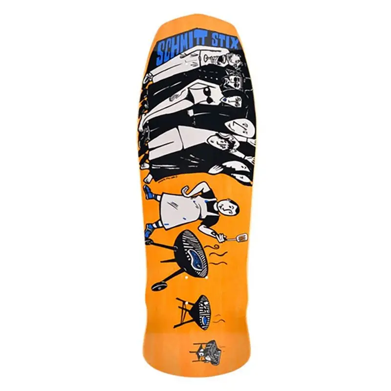 Schmitt Stix 10.125"X 31" Joe Lopes Bbq Modern Concave Orange Stain Skateboard Deck 1