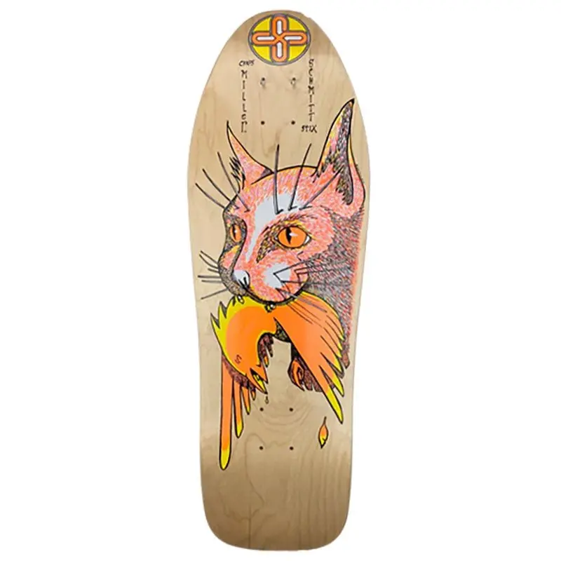 Schmitt Stix 10"X 31.875" Chris Miller Iii Bird In Mouth Natural Skateboard Deck 1