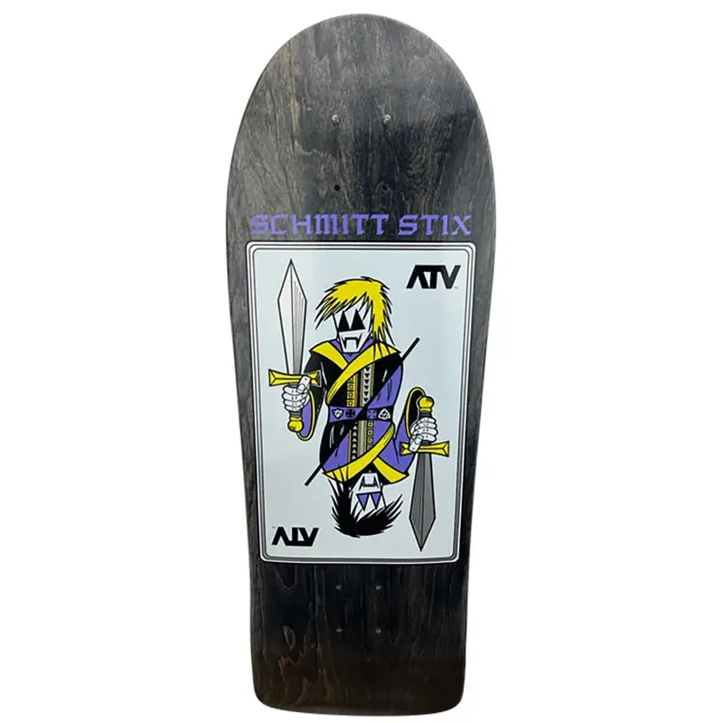 Schmitt Stix 9-3/8" X 30.25" Wb 15.5" (Black Stain) Atv Skateboard Deck 1