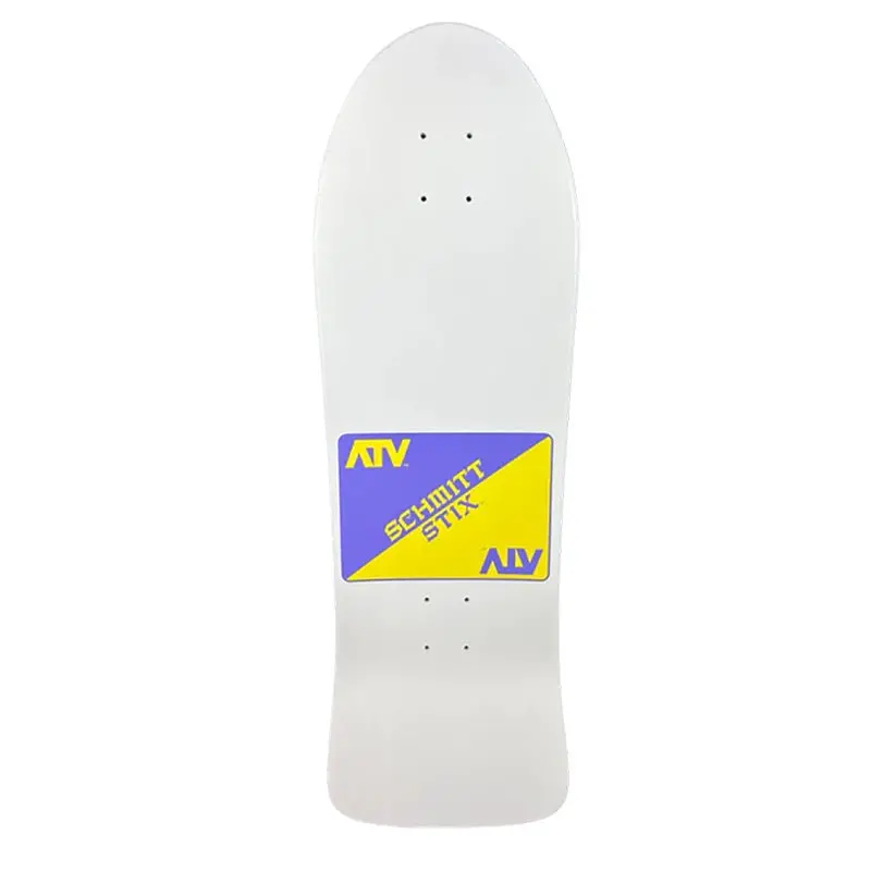 Schmitt Stix 9-3/8" X 30.25" Wb 15.5" (White Dip) Atv Skateboard Deck 2