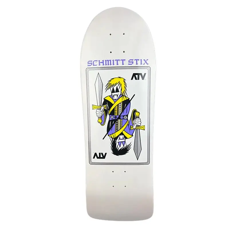 Schmitt Stix 9-3/8" X 30.25" Wb 15.5" (White Dip) Atv Skateboard Deck 1