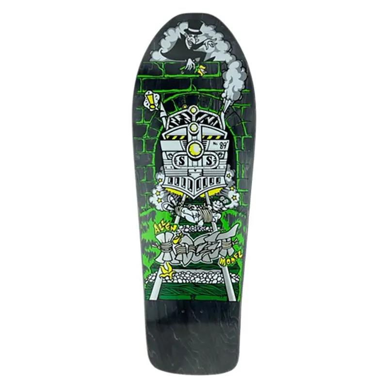 Schmitt Stix 9.5" X 30.5" Allen Midgett Magic Train Black Stain Skateboard Deck 1