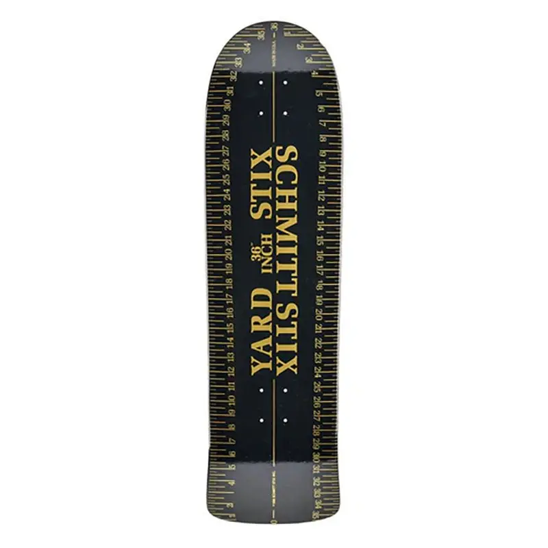 Schmitt Stix 9.625" X 36" Yard Stick Black Re-Issue Skateboard Deck 1