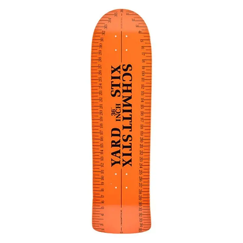 Schmitt Stix 9.625" X 36"Yard Stick Orange Re-Issue Skateboard Deck 1