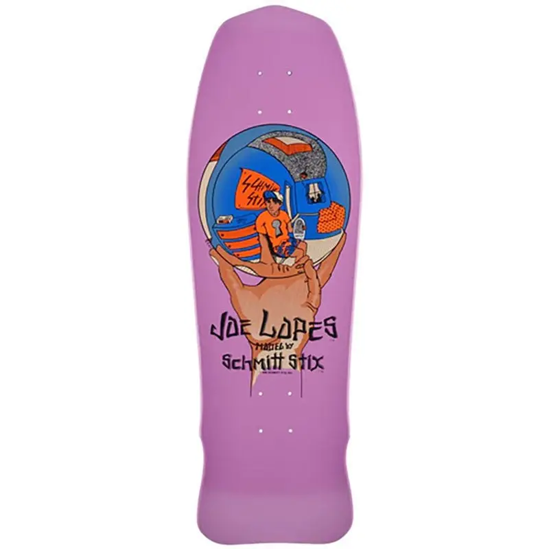 Schmitt Stix 9.875"X 31" Joe Lopes Crystal Ball Purple Dip Skateboard Deck 1