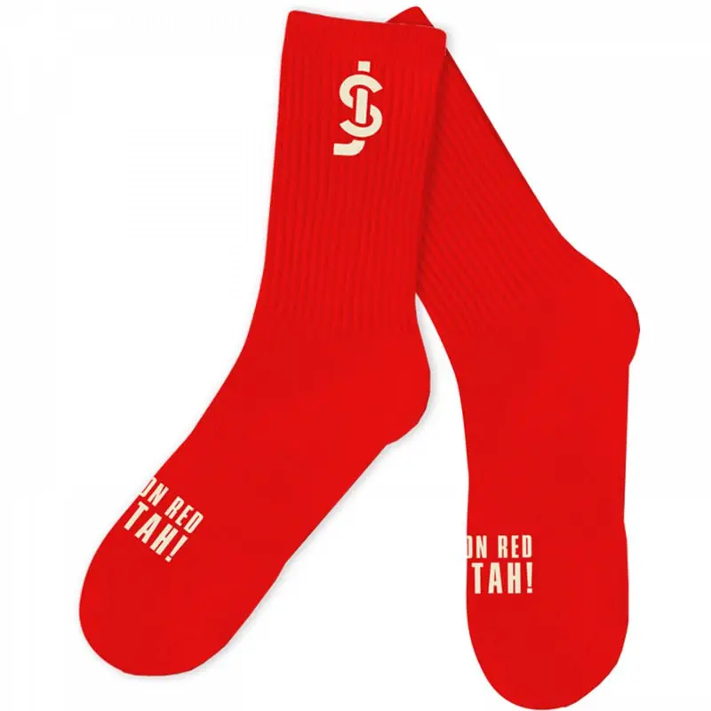 Shake Junt Red On Red Crew Socks 1