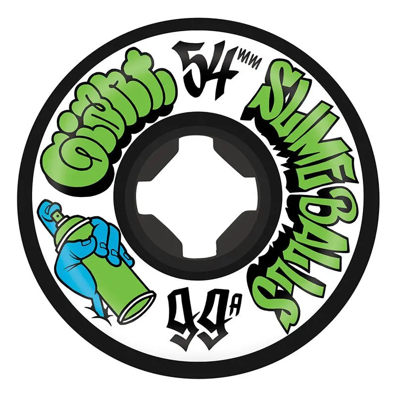 Slime Balls 54Mm  99A Mike Giant Speed Balls Black Skateboard Wheels 4Pk 1