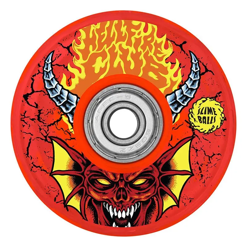 Slime Balls 66Mm 78A Stranger Things Hellfire Club Light Ups Skateboard Wheels 4Pk 1