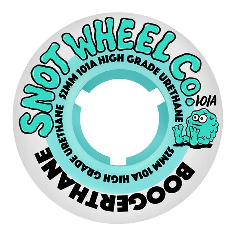 Snot 52Mm 101A Boogerthane Team White Outer Teal Core Skateboard Wheels 4Pk 1
