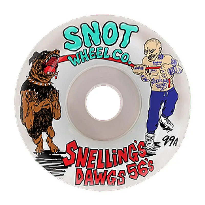 Snot 56Mm 99A Snelling's Dawgs Conical (Glow In The Dark) Skateboard Wheels 4Pk 1