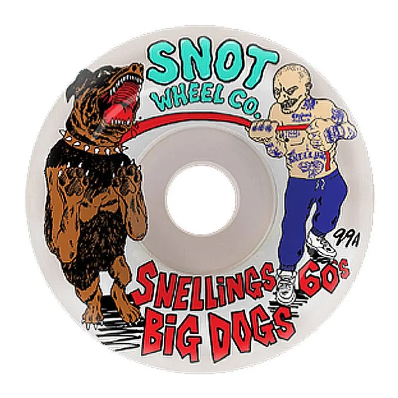 Snot 60Mm 99A Snelling's Big Dawgs Conical (Glow In The Dark) Skateboard Wheels 4Pk 1