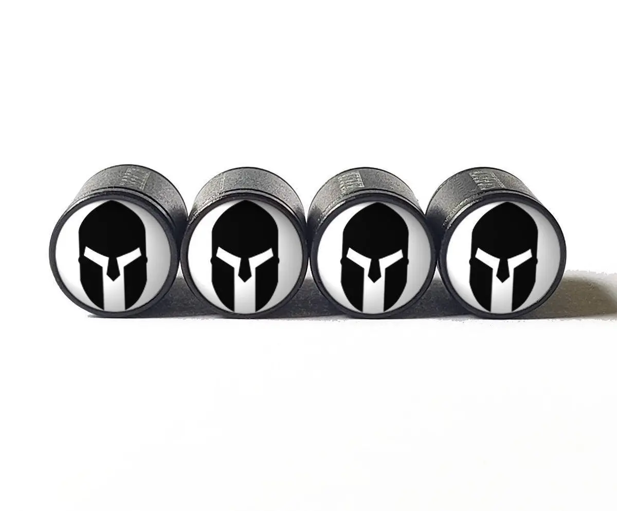 Spartan Warrior Trojan (Style 3) Tire Valve Caps - Aluminum - Set Of 4 1