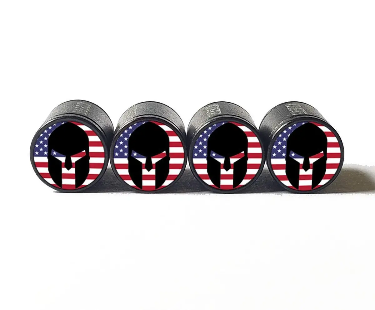 Spartan Warrior Trojan (Style 7) Tire Valve Caps - Aluminum - Set Of 4 1