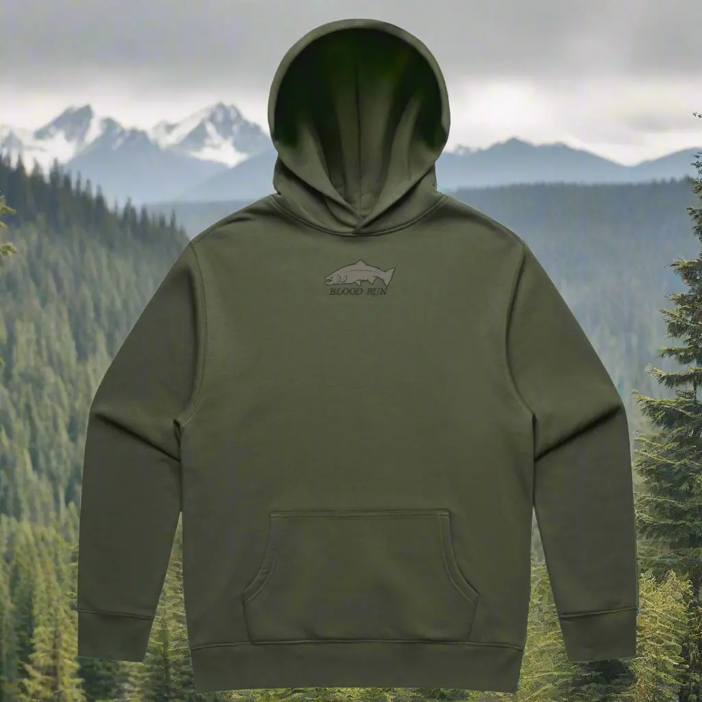 Blood Run Cypress Green Special Forces Fleece Hoodie 1