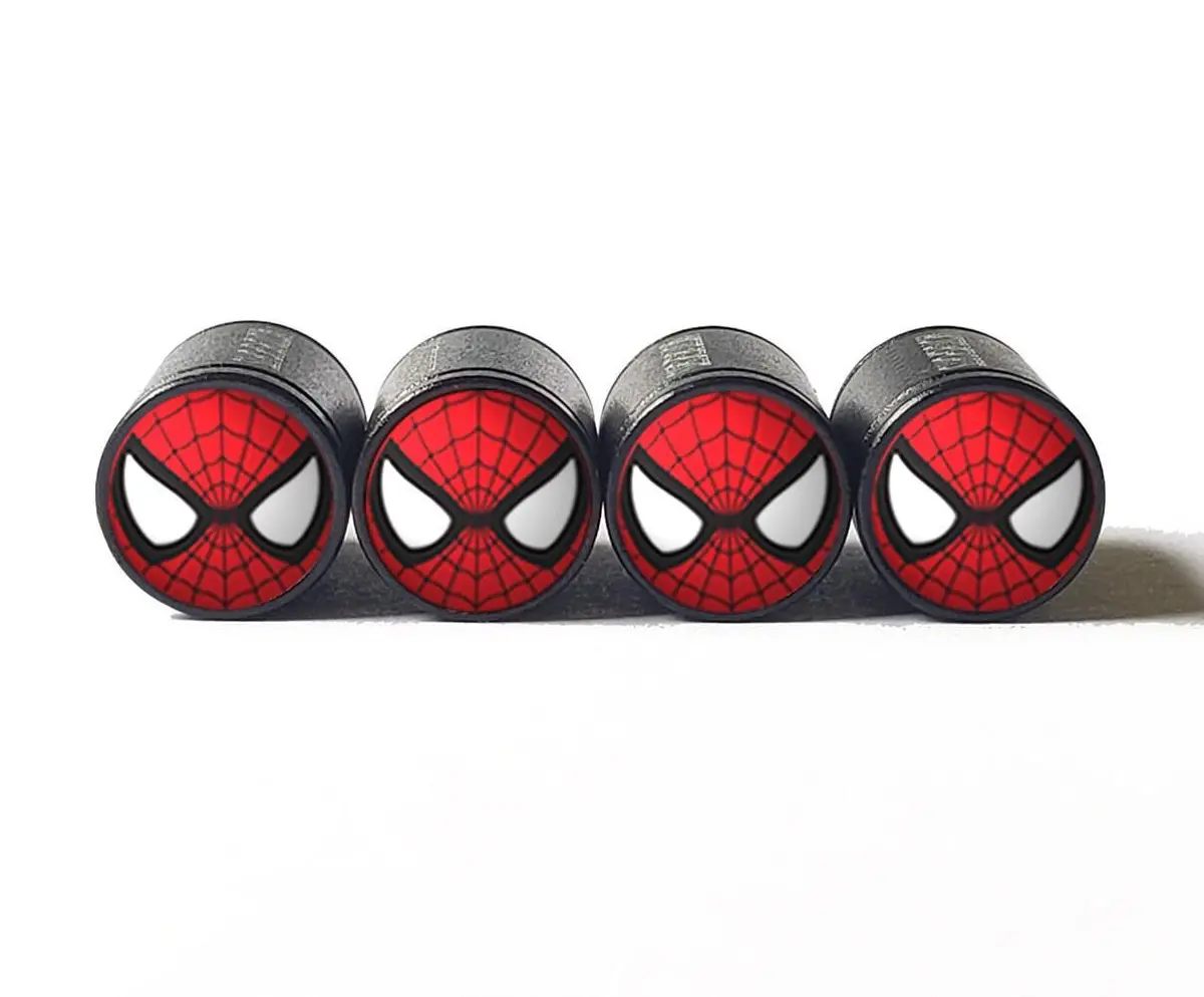 Spiderman Tire Valve Stem Caps - Aluminum - Set Of Four 1