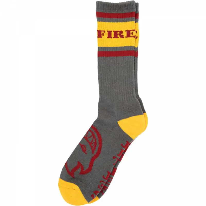 Spitfire Classic '87 Bighead Char/Gold/Dk.Red Crew Socks 1
