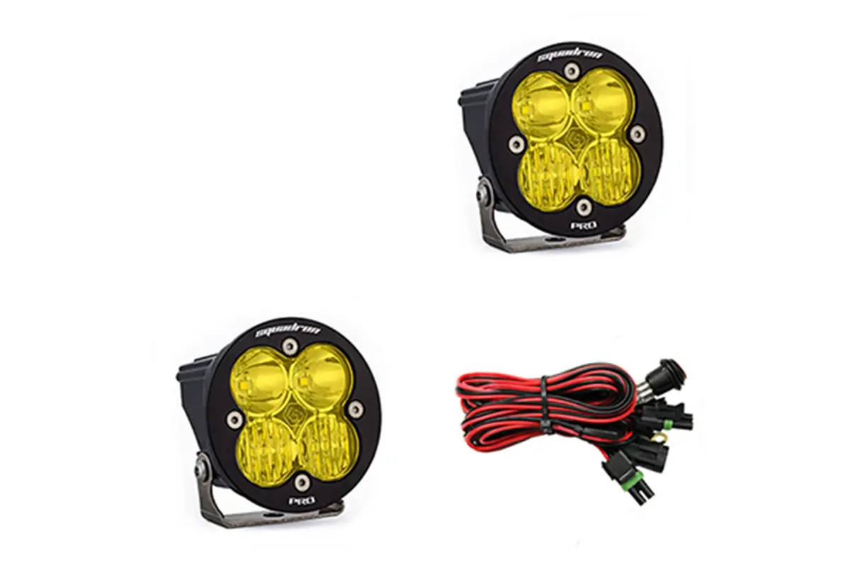 Squadron-R Pro Black Led Light Pod Pair, Amber Driving/Combo Lens 1