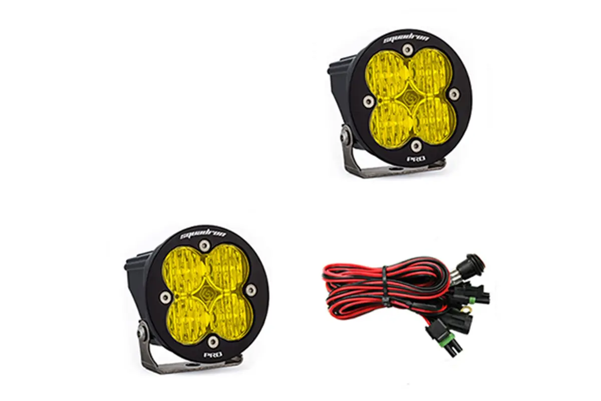 Squadron-R Pro Black Led Light Pod Pair, Amber Wide/Cornering Lens 1