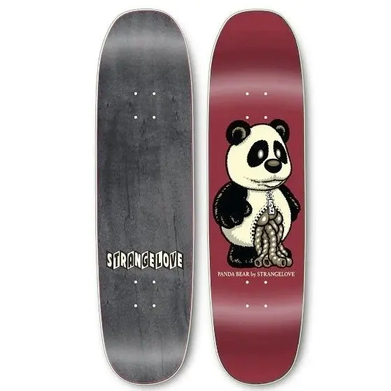 Srangelove 8.62" Glow In The Dark Panda Shaped (Hand Screened) Skateboard Deck 1