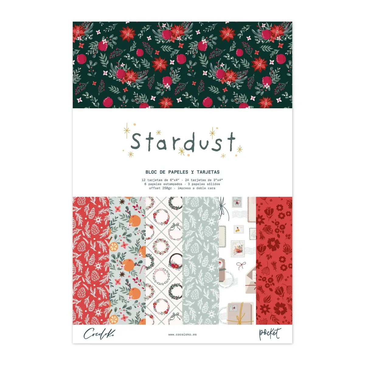 Bloc De Tarjetas Pocket 6X8" Esp Stardust 1