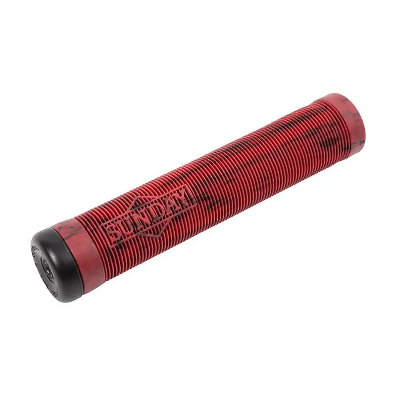 Sunday Bmx Cornerstone Black/Maroon Swirl Bicycle Grips 1