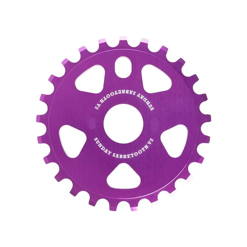 Sunday Sabretooth V2 Anodized Purple 28T Sprocket 1