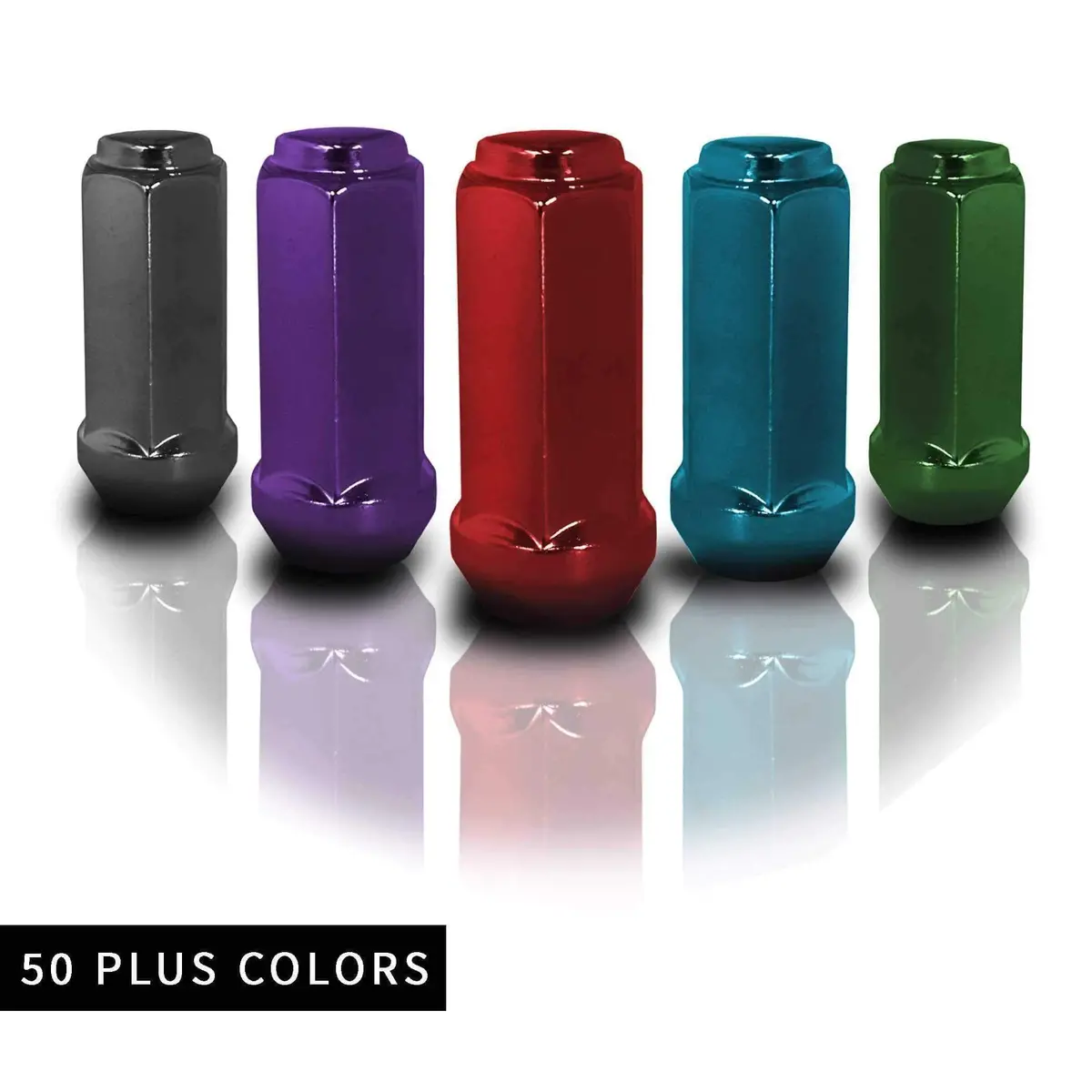 1 Pc 12X1.25 Acorn Closed End Lug Nuts 2" Tall - Powder Coated 1