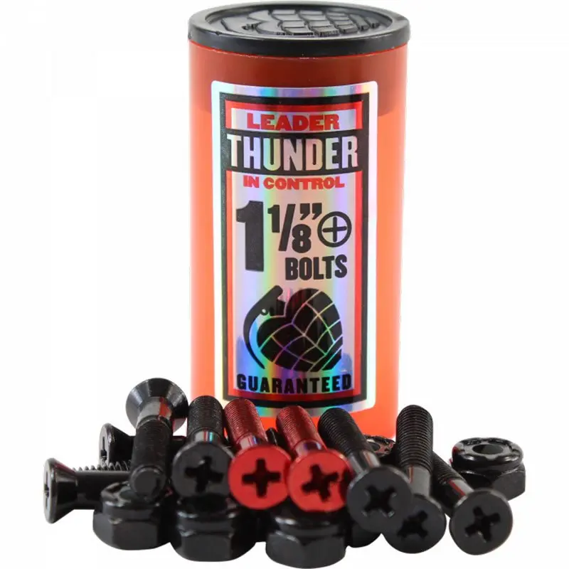 Thunder 1-1/8" Phillips Red Skateboard Hardware 1 Set 1