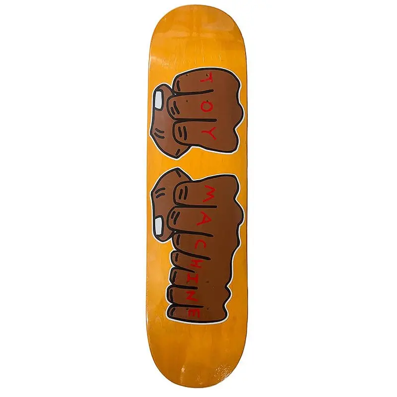 Toy Machine 8.0" X 31.63" Fists Orange Skateboard Deck 1