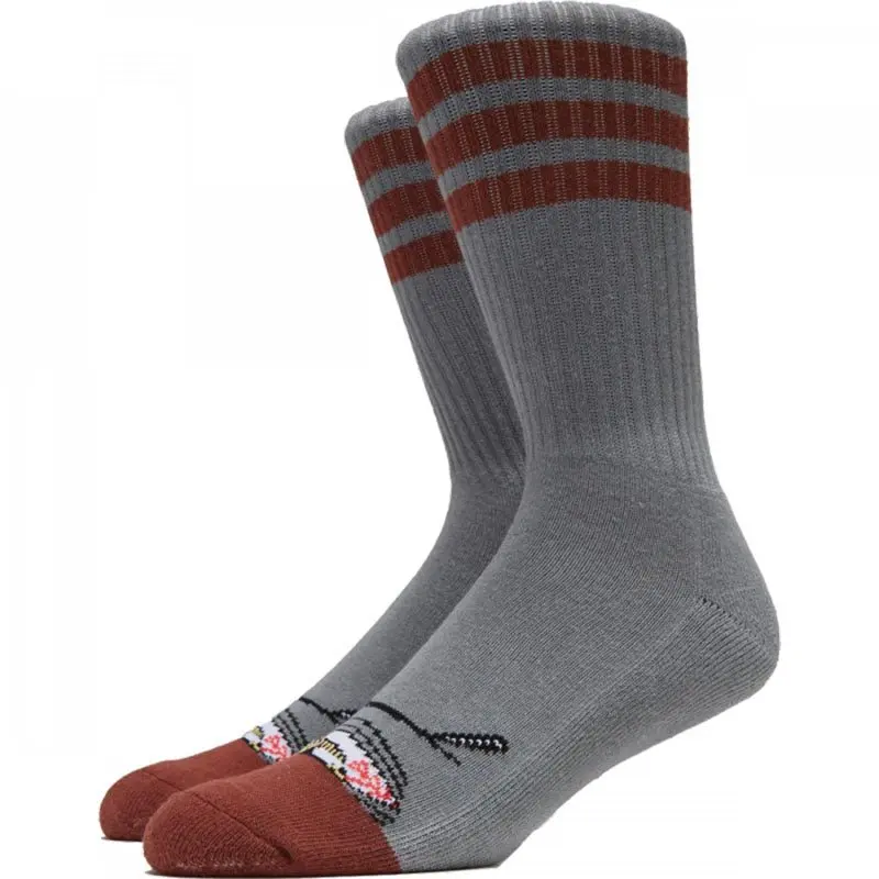 Toy Machine Stoner Charcoal Sect Crew Socks 1Pr 1