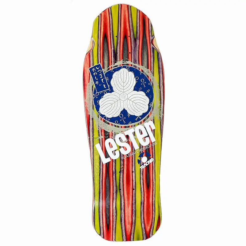 Tracker 10-3/8" X 30.5" Lester Kasai Oak Leaf Limited Swirl Skateboard Deck (#A-1) 1