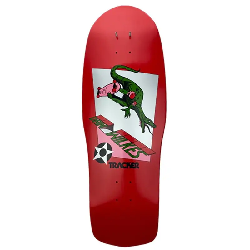 Tracker 10.5" X 31" Modern Concave Red Dip Dan Wilkes Skateboard Deck 1