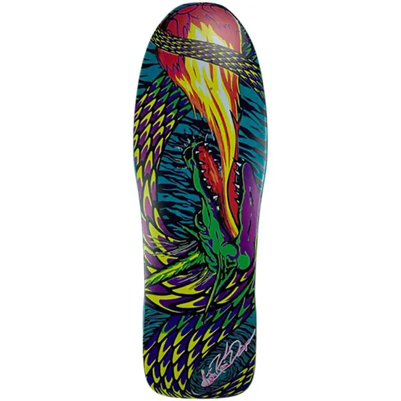 Tracker Deck 10.625" X 31.75" Turquoise Stain Lester Kasai Fireball Skateboard Deck 1