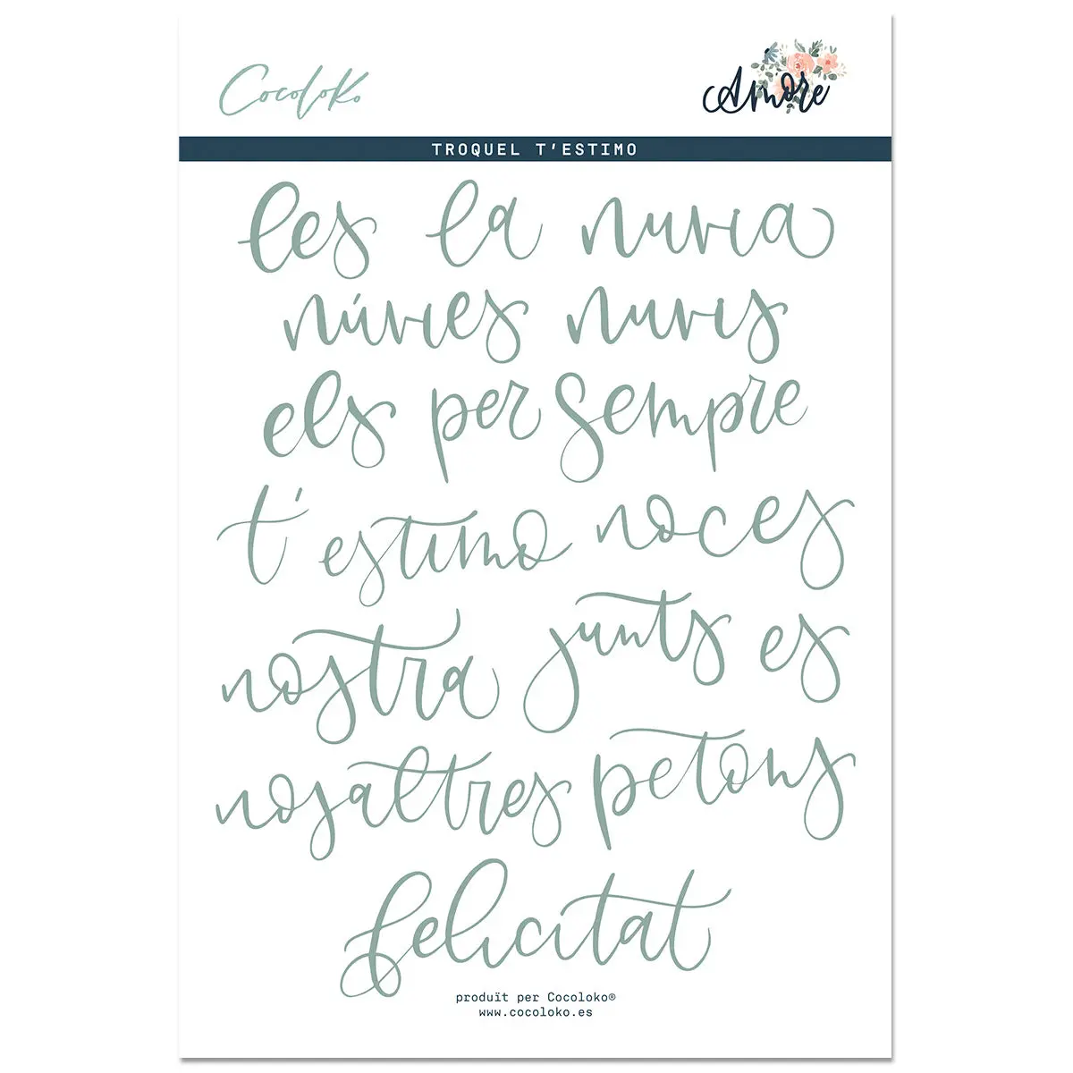 Troquel T'estimo Amore 1