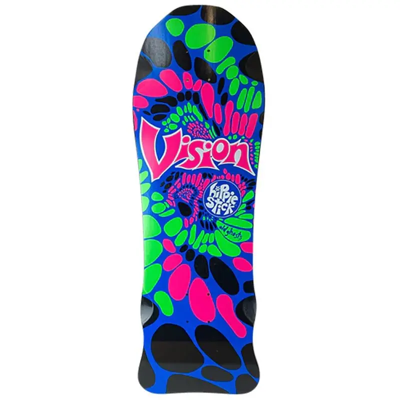 Vision 10" X 30" Hippie Stick Black Skateboard Deck 1