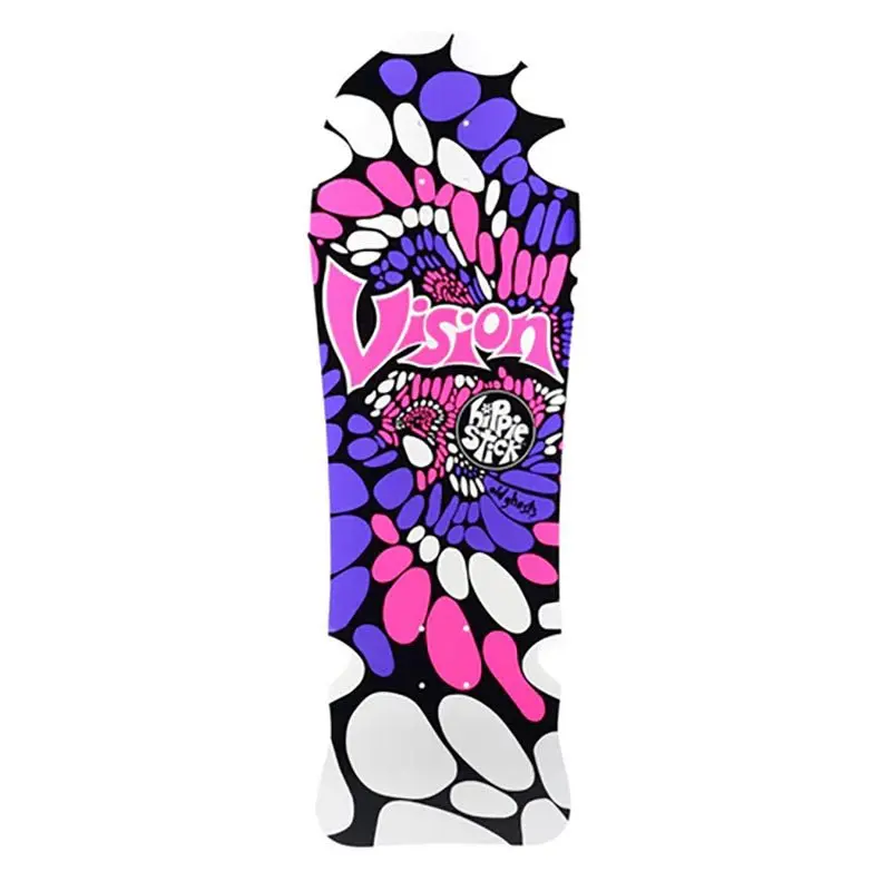 Vision 10" X 30" Hippie Stick White Dip Skateboard Deck 1