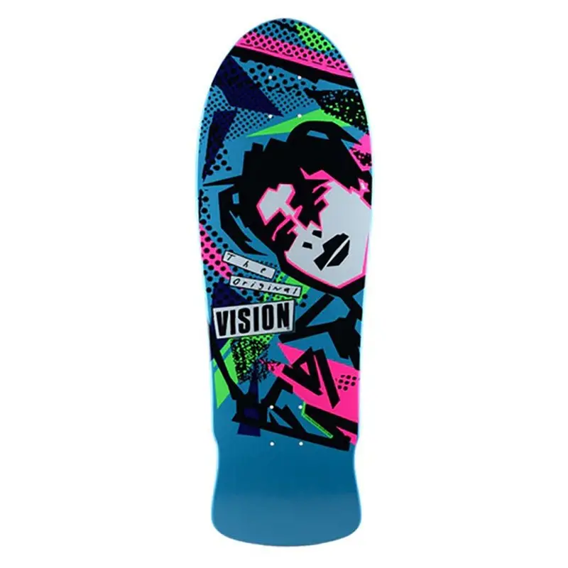 Vision 10" X 30" Original Mg (Blue/Pink Dip) Skateboard Deck 1