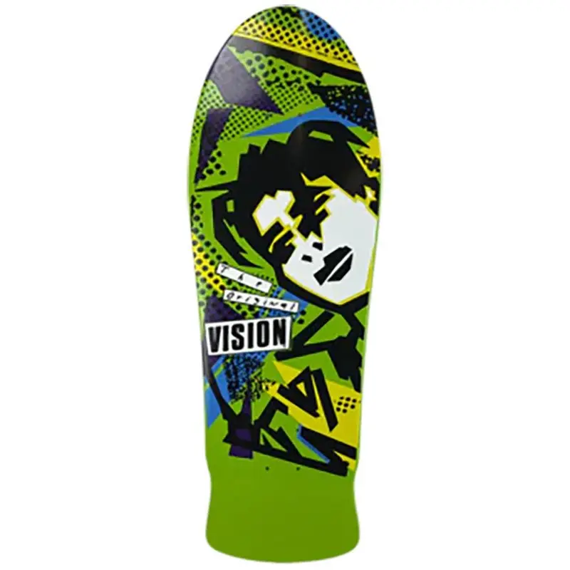 Vision 10" X 30" Original Mg (Lime Dip) Skateboard Deck 1