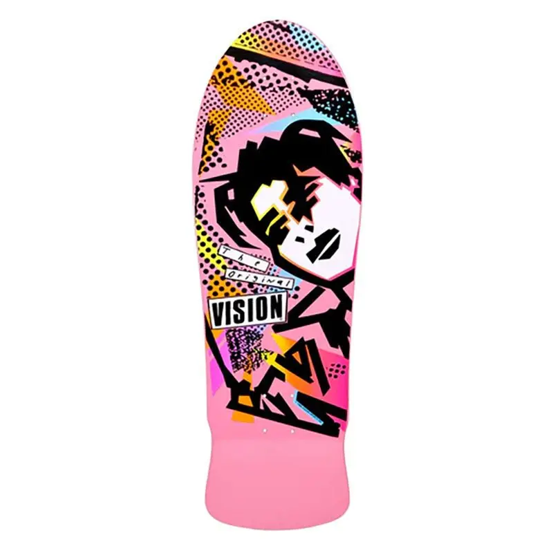 Vision 10" X 30" Original Mg Pink Dip Skateboard Deck 1