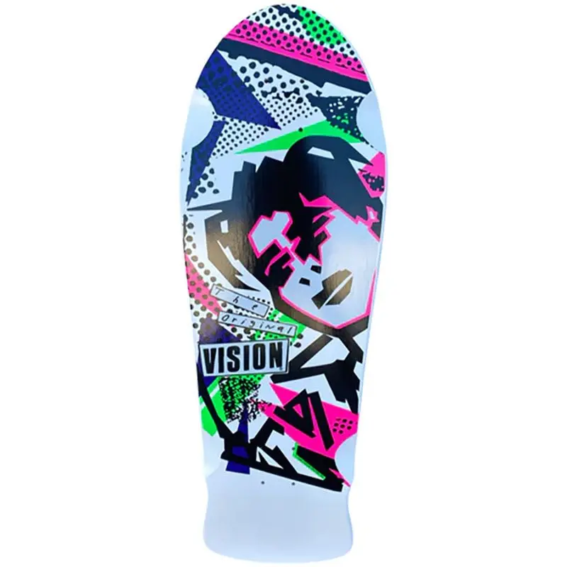 Vision 10" X 30" Original Mg Special Colorway's Limited White Dip Skateboard Deck 1