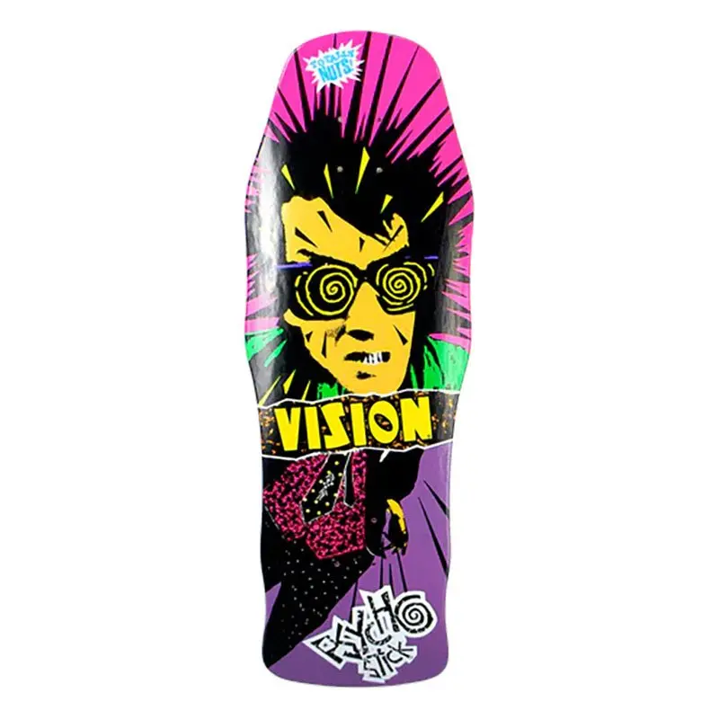 Vision 10" X 30" Original Psycho Stick Purple Dip Skateboard Deck 1
