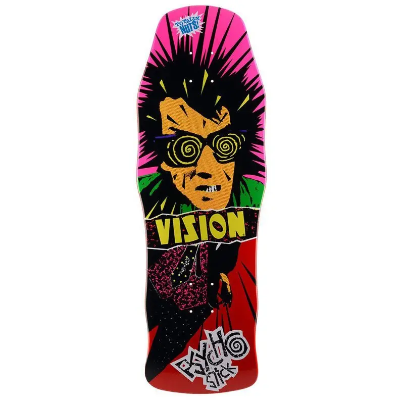 Vision 10" X 30" Original Psycho Stick (Red Dip) Skateboard Deck 1